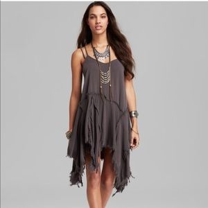 Free People Tattered Up Shred Slip Dress XS